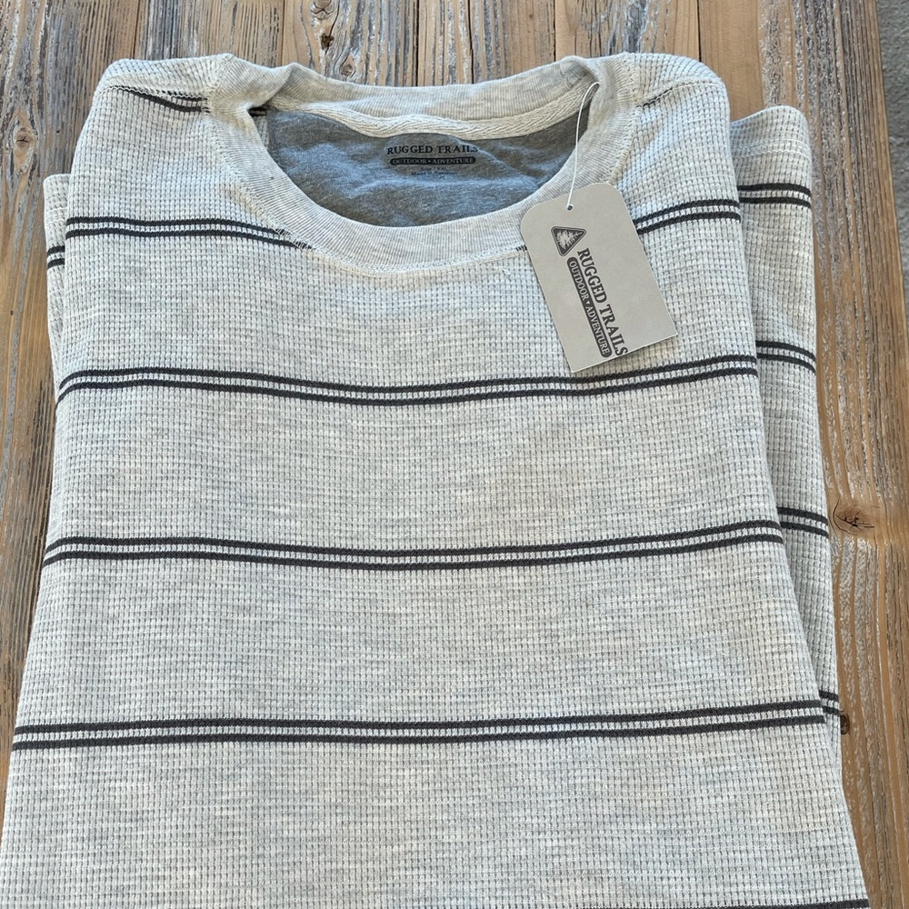 NWT Men’s XXL Beige Long Sleeve Thermal Shirt